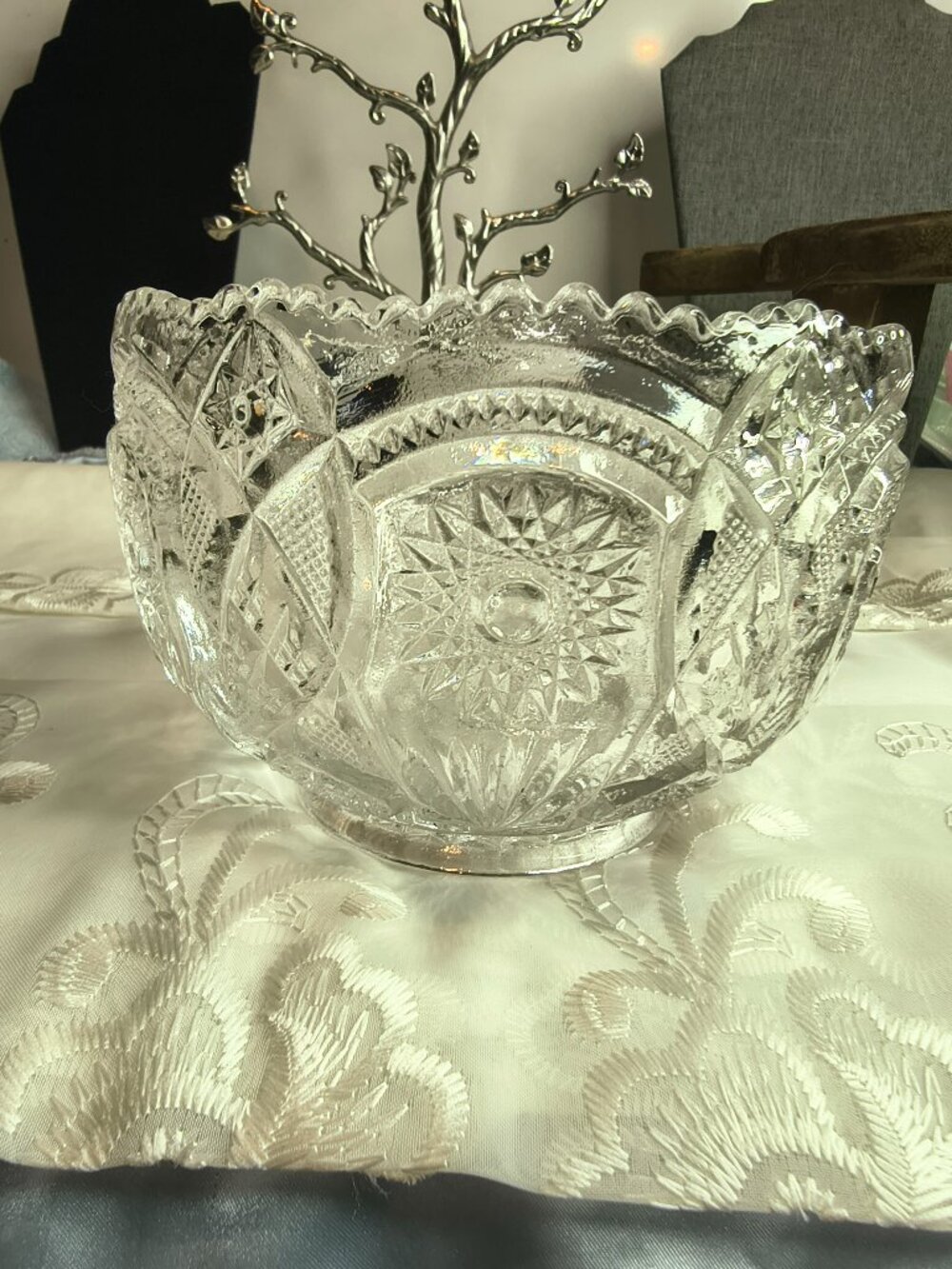 Imperial Pressed  Glass Starburst Bowl